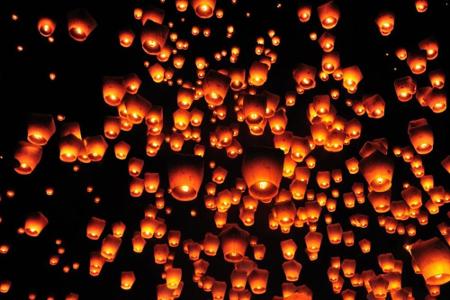 Millionen Lampen statt Feuerwerk in Shanghai