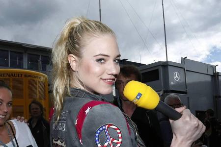 Larissa Marolt am Freitag als RTL-Boxengassen-Korrespondentin