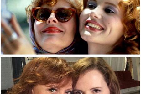 Susan Sarandon als Louise und Geena Davis als Louise schossen für ihren Film eines der ersten Selfies