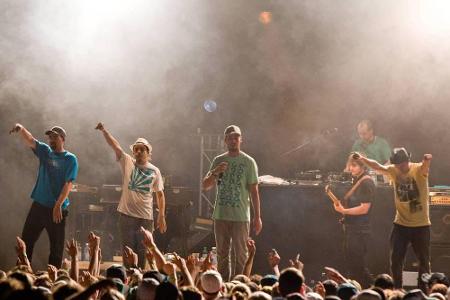 Blumentopf live bei einem Open-Air-Festival in der Schweiz