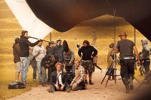 Matthias Schweighöfer am Set von "Der Nanny"