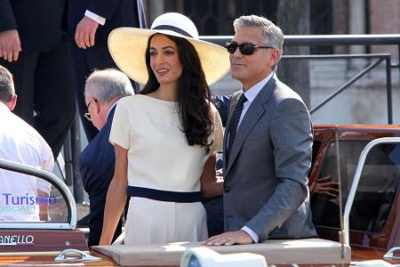 George Clooney und Amal Alamuddin bei der standesamtlichen Trauung in Venedig