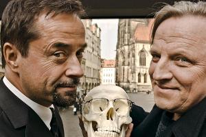 Jan Josef Liefers (l.) und Axel Prahl arbeiten derzeit an einem neuen "Tatort" aus Münster