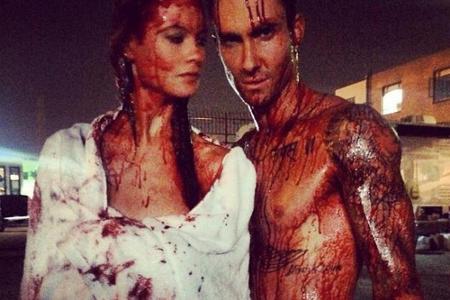 Blutiger Videodreh: Adam Levine und seine Frau, das Model Behati Prinsloo