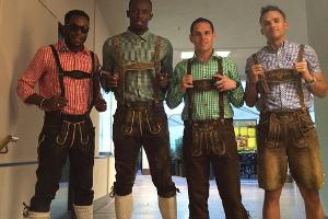 Stramme Wadeln: Usain Bolt und seine Freunde sind bereit für die Wiesn
