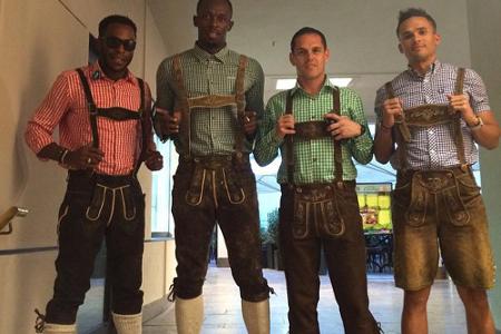 Stramme Wadeln: Usain Bolt und seine Freunde sind bereit für die Wiesn