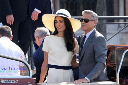 George Clooney und Amal Alamuddin bei der standesamtlichen Trauung in Venedig