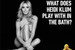 So sexy wurde ein Quietscheentchen wohl noch nie beworben