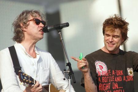 Bob Geldof (li.) und Campino beim G8-Protest-Konzert 