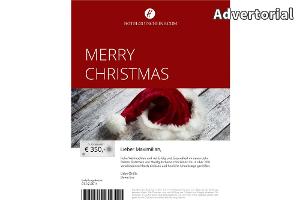 Ein ideales Weihnachtsgeschenk: Wertgutschein von hotelgutscheine.com