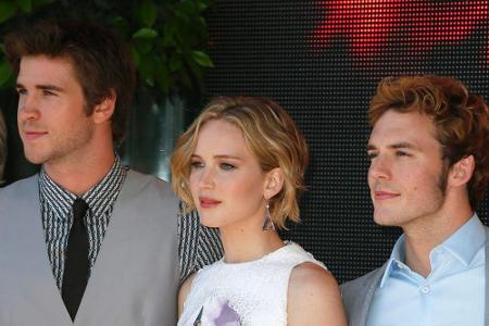 Liam Hemsworth, Jennifer Lawrence und Sam Claflin stellten 