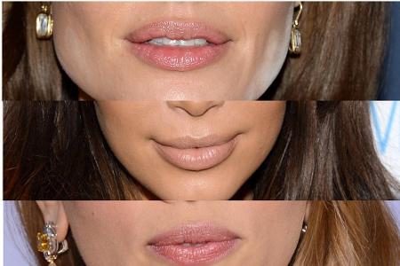 Lippenbekenntnisse: Die Stars und ihre sexy Münder - Angelina Jolie, Kim Kardashian und Scarlett Johansson (von oben)