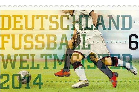 Die Sondermarke zum WM-Triumph
