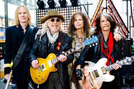 Aerosmith: Tom Hamilton, Brad Whitford, Steven Tyler und Joe Perry (v.l.n.r.)