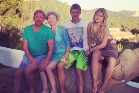 Dieser Schnappschuss sorgt für Ärger: Boris Becker, seine Schwester und ihre beiden Kinder