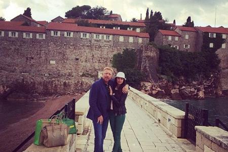 Boris und Lilly Becker nach der Hochzeit von Novak Djokovic und Jelena Ristic in Mentenegro