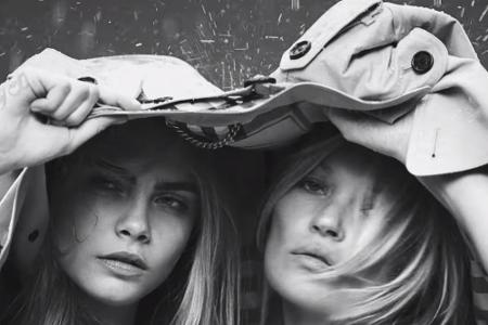 Kate Moss und Cara Delevingne werben für Burberry