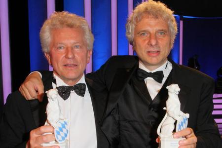 Beliebt und ausgezeichnet: Miro Nemec (li.) und Udo Wachtveitl nach der Verleihung des Bayerischen Fernsehpreises 2012