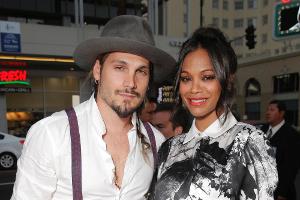 Zoe Saldana mit ihrem Ehemann Marco Perego in Los Angeles