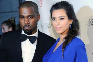 Streng schauen kann er schon: Rapper Kanye West mit seiner Ehefrau Kim Kardashian