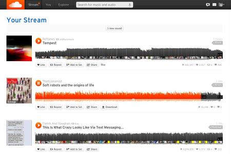 Musik im Mittelpunkt: Die Benutzeroberfläche von SoundCloud