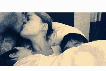 Doutzen Kroes mit Ehemann Sunnery James und ihren zwei Kindern