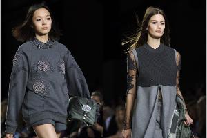 Topshop Unique schickte seine Models für Herbst und Winter 2014 komplett in Grau über den Laufsteg