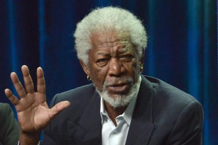 Morgan Freeman während einer Rede im Beverly Hilton Hotel in Kalifornien
