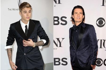 Eine Provokation von Justin Bieber (l.) veranlasste Orlando Bloom dazu, die Fäuste sprechen zu lassen