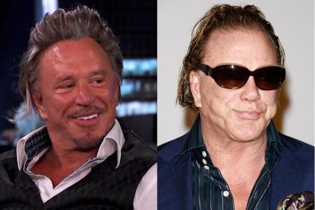 Der aktuelle Mickey Rourke (l.) hat mit dem von früher (r.) kaum noch etwas zu tun