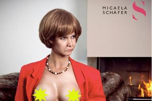 Micaela Schäfer als Angela Merkel