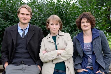 Das neue Ermittler-Team aus Franken beim Drehstart