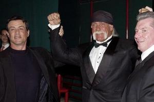 Action-Stars unter sich: Sylvester Stallone, Hulk Hogan und Vince McMahon