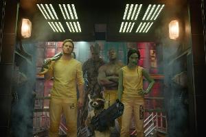 So sehen (Anti-)Helden aus: Peter Quill (Chris Pratt), Killerin Gamora (Zoe Saldana), Drax (Dave Bautista), Groot und Rocket