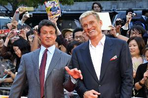 Sylvester Stallone und Dolph Lundgren bei der Premiere von "The Expendables"