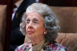 Königin Fabiola von Belgien 2011 bei der Eröffnung des Europalia Festivals in Brüssel