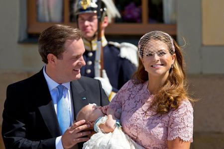 Prinzessin Madeleine von Schweden mit Töchterchen Leonore und Mann Christopher O'Neill