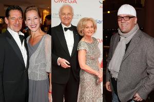 Freuen sich auf das Fest: Max Tidof und Lisa Seitz (l.), Edmund und Karin Stoiber (m.) und DJ Ötzi (r.)