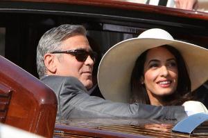 George und Amal Clooney in Venedig, wo sie im September geheiratet hatten