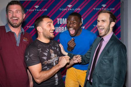 Hatten offensichtlich Spaß: Simon Boer, Karo Murat, Thaddaeus Koroma und Thimon von Berlepsch (v.li.)