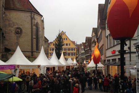 Während der ChocolArt drängen sich in der Tübinger Innenstadt die Schokoladenfans