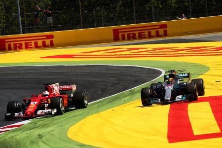 Sebastian Vettel - Lewis Hamilton - Formel 1 - GP Spanien - 14. Mai 2017