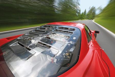 Ferrari F40, Motorabdeckung