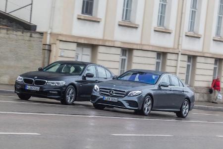 BMW 540i xDrive, Mercedes E 400 4Matic, Frontansicht