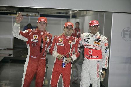 Besser machten es bei der Generalprobe im Qualifying Felipe Massa, Lewis Hamilton und Kimi Räikkönen.