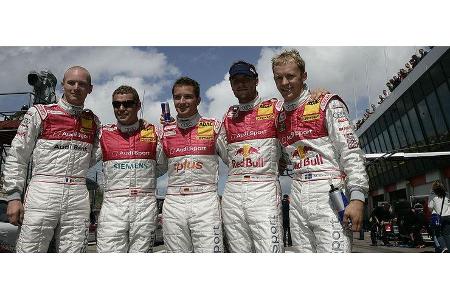 Die Audi-Armada war bereit für die Schlacht.