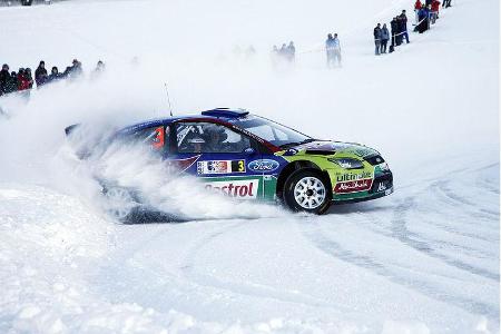 Beim Riesenslalom ging das enge Duelle Hirvonen gegen Loeb in die zweite Runde.