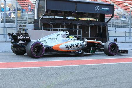 Sergio Perez - Force India - Formel 1 - Test - Barcelona - 10. März 2017