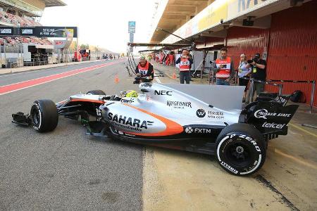 Sergio Perez - Force India - Formel 1 - Test - Barcelona - 10. März 2017