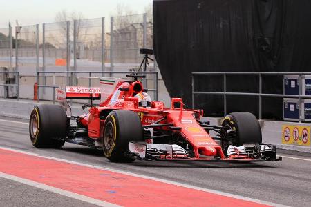 Sebastian Vettel - Ferrari - Formel 1 - Test - Barcelona - 1. März 2017